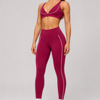 Contrast Line Sports Bra & Leggings Set