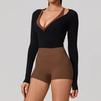 Tie-Waist Yoga Wrap Top