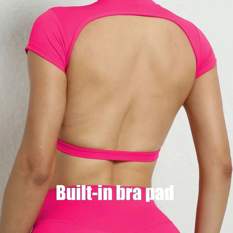 Open-Back Crop Training Tee