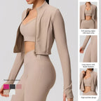 Cropped Zip Training Jacket