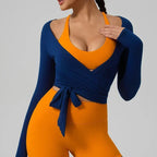 Tie-Waist Yoga Wrap Top
