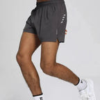 Reflective Split-Hem Run Shorts