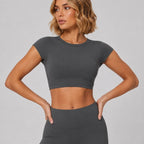 Open-Back Crop Training Tee